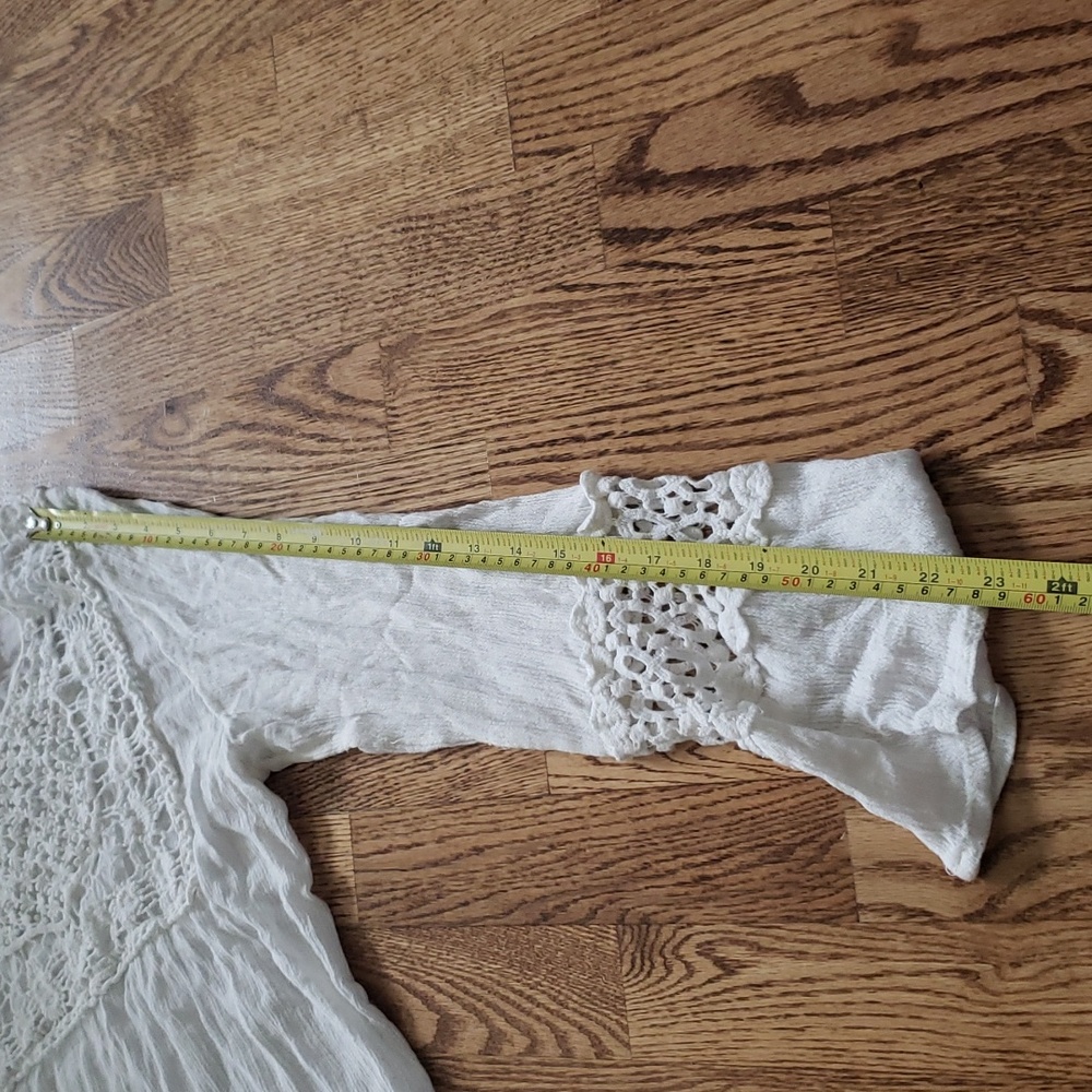 (M) Streetwear Society Crochet Cottagecore Statement Sleeves 100% Rayon - Picture 5 of 8